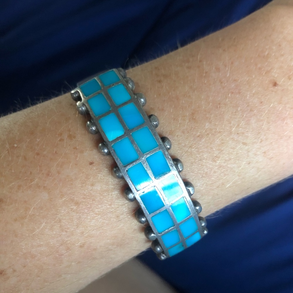 Authentic Turquoise and sterling cuff